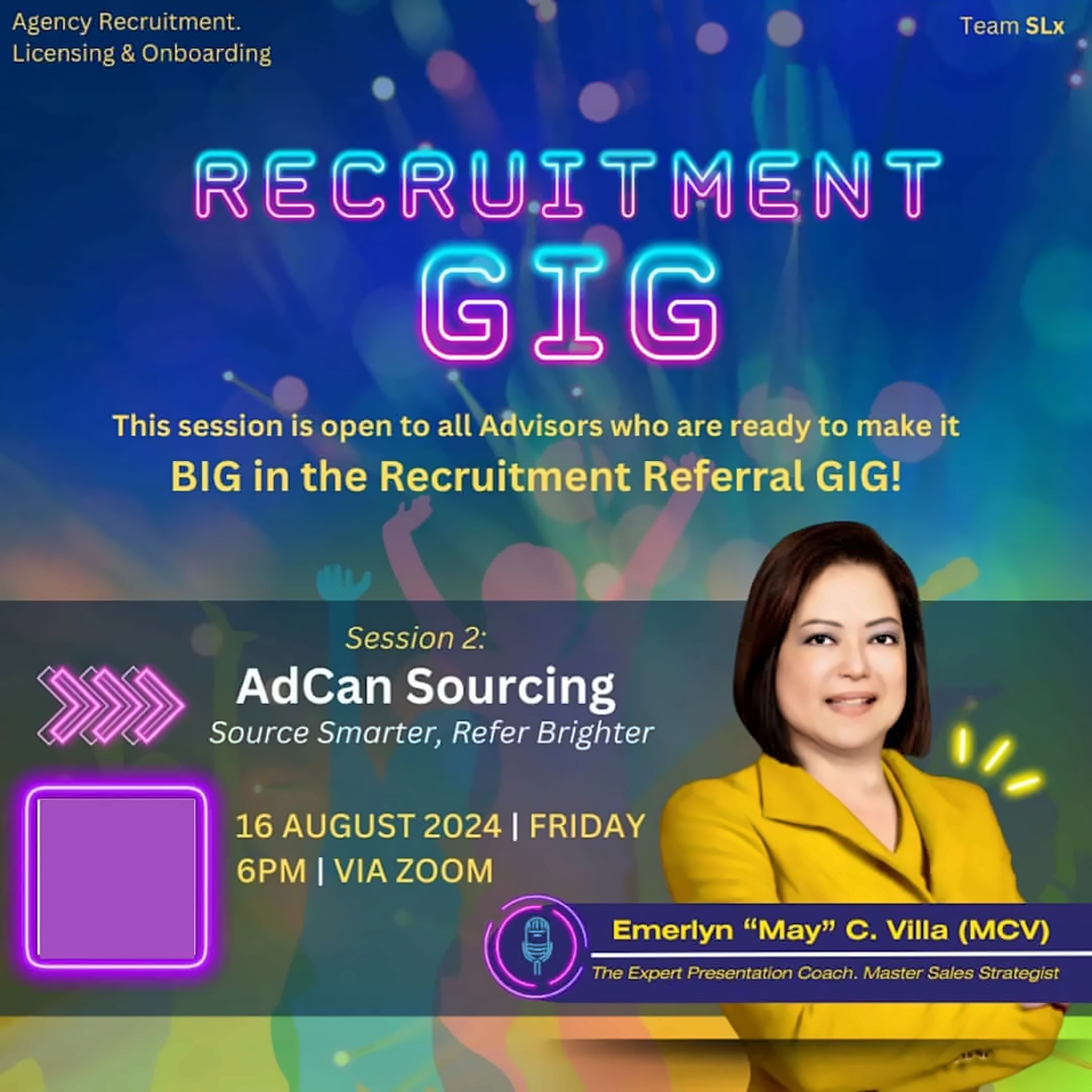 MCV speaking event poster